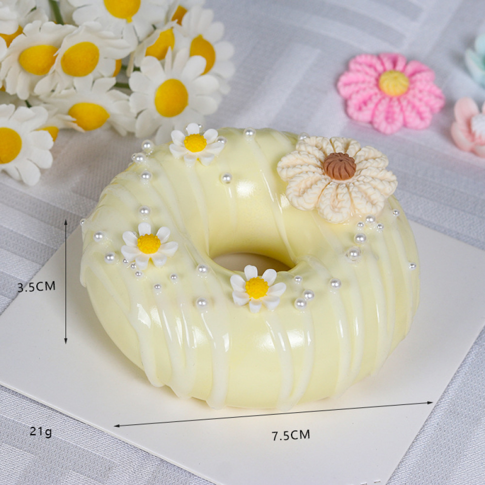 Office Table Accessories Unique - Gerçekçi Donut Mıknatısı Dekoratif Yiyecek Modeli
