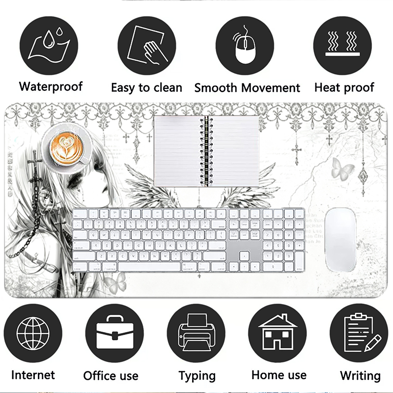Deri Mousepad Siyah Beyaz Anim - Tablet With All Accessories incelemesi ve fiyatı